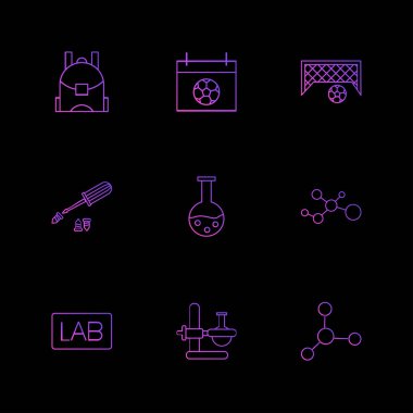 çeşitli tema app simgeler, vektör çizimler set