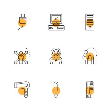 iş yaratıcı düz tasarım simgeler vektör koleksiyonu