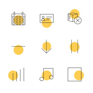 Beyaz arka plan üzerinde izole çeşitli tema app simge kümesi