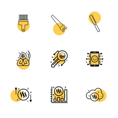 iş yaratıcı düz tasarım simgeler vektör koleksiyonu