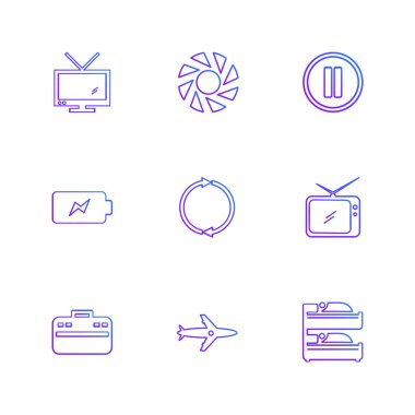 minimalist düz vektör app simgeleri beyaz arka plan üzerinde