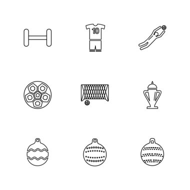 çeşitli tema app simgeler, vektör çizimler set