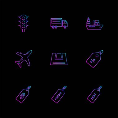 çeşitli tema app simgeler, vektör çizimler set