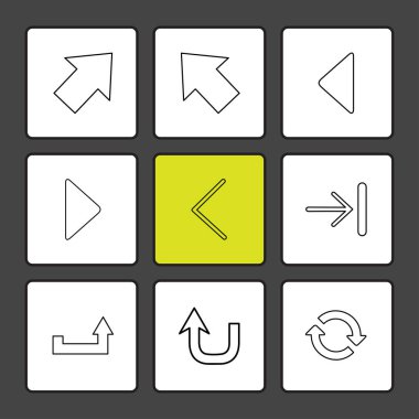 siyah arka plan üzerine çeşitli tema app simgelerin ayarlamak