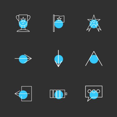 siyah arka plan üzerine çeşitli tema app simgelerin ayarlamak