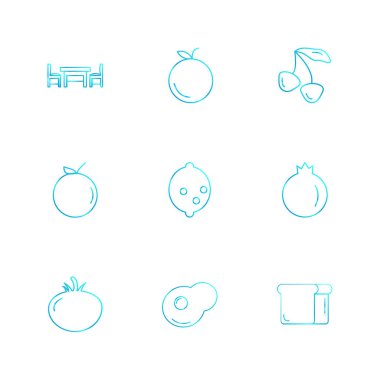 Beyaz arka plan üzerinde izole çeşitli tema app simge kümesi