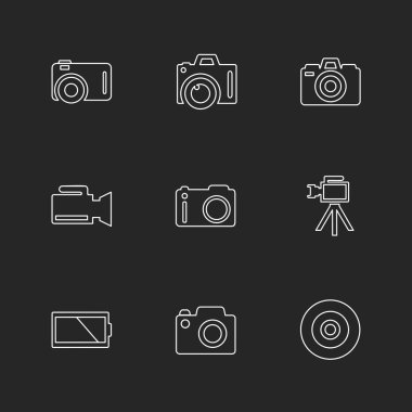 çeşitli tema app simgeler, vektör çizimler set