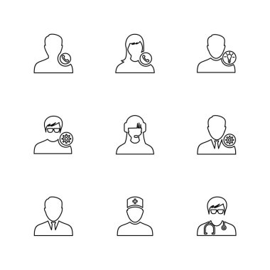 çeşitli tema app simgeler, vektör çizimler set