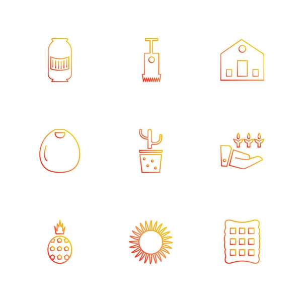 Set Varie Icone Delle App Tema Illustrazioni Vettoriali — Vettoriale Stock
