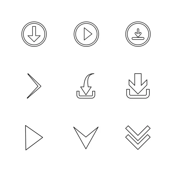 Conjunto Varios Iconos Aplicaciones Temáticas Aislados Sobre Fondo Blanco — Archivo Imágenes Vectoriales