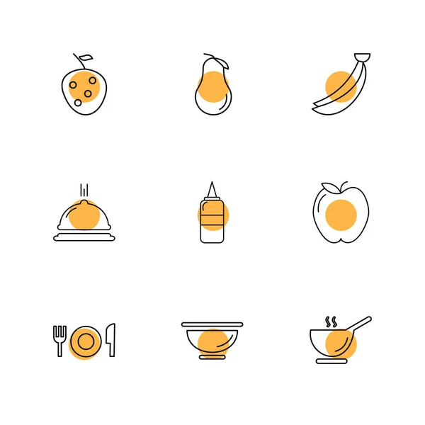 Conjunto Varios Iconos Aplicaciones Temáticas Aislados Sobre Fondo Blanco — Vector de stock