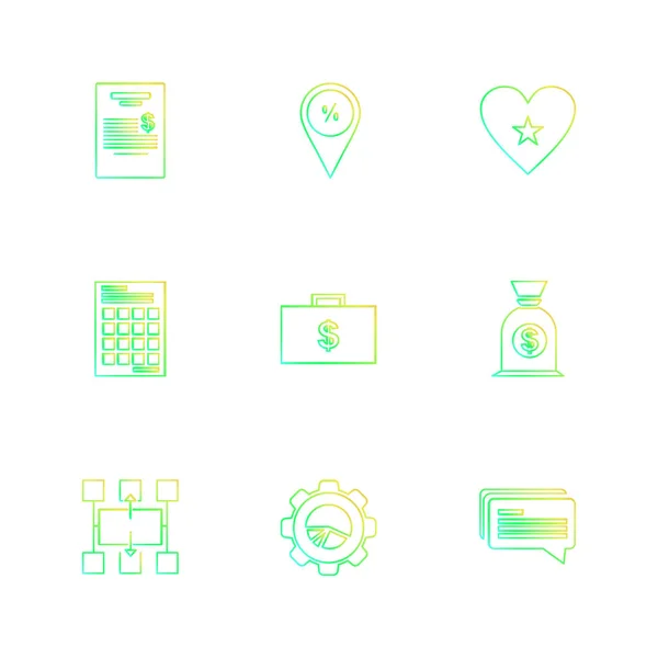 Vector Collection Business Creative Flat Design Icons — Stock Vector