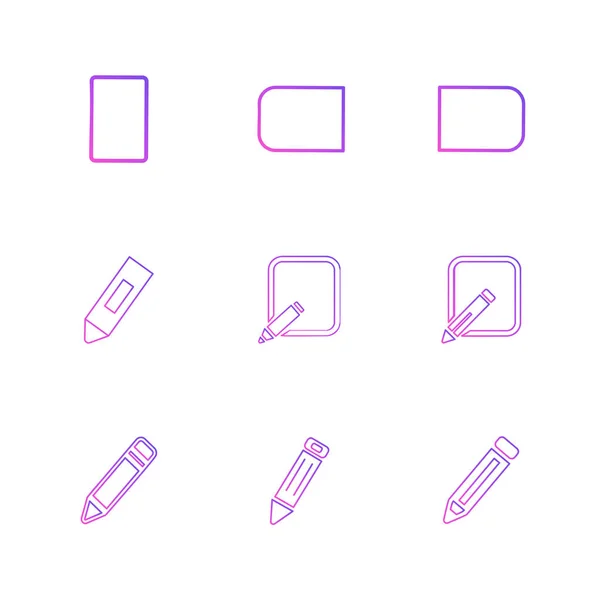 Conjunto Varios Iconos Aplicaciones Tema Ilustraciones Vectores — Archivo Imágenes Vectoriales