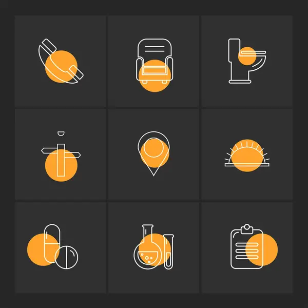 Conjunto Varios Iconos Aplicaciones Tema Ilustraciones Vectores — Vector de stock