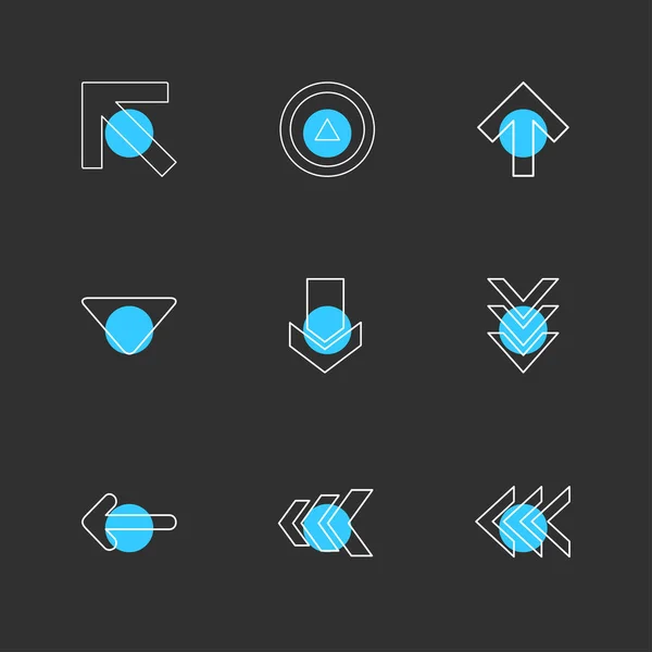 Set Van Verschillende Thema App Pictogrammen Vectorillustraties — Stockvector