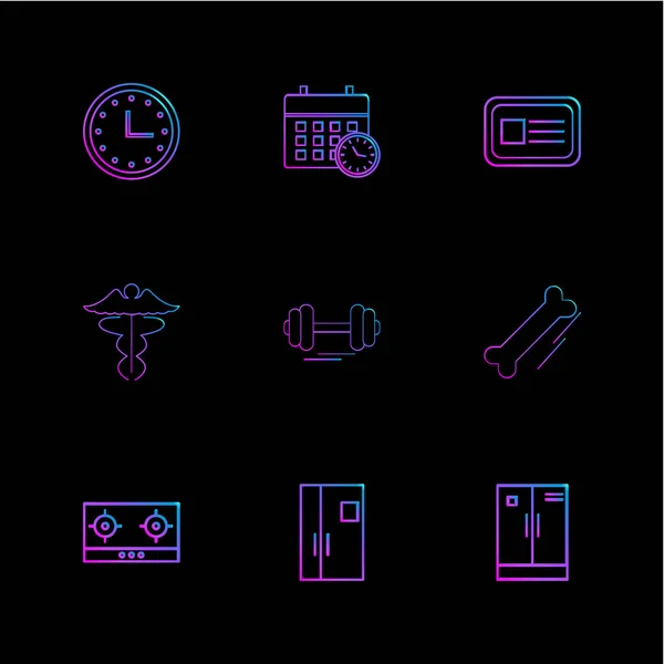 Conjunto Varios Iconos Aplicaciones Tema Ilustraciones Vectores — Vector de stock