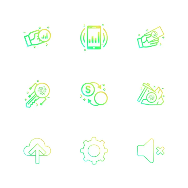 Vector Collection Business Creative Flat Design Icons — Stock Vector