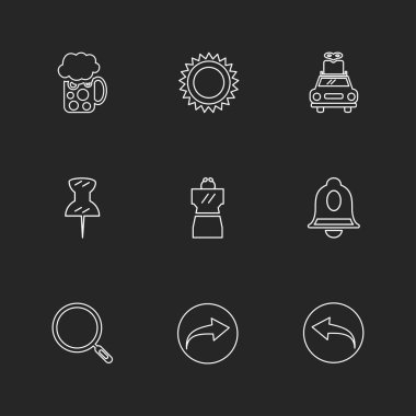 Farklı minimalist düz vektör app simgeleri