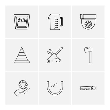 Beyaz arka plan basit düz app simgeleri