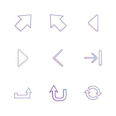 minimalist düz vektör app simge kümesi