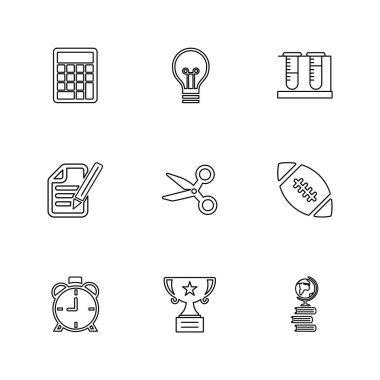 Farklı minimalist düz vektör app simgeleri