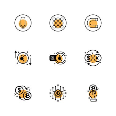 çeşitli vektör app simge kümesi         