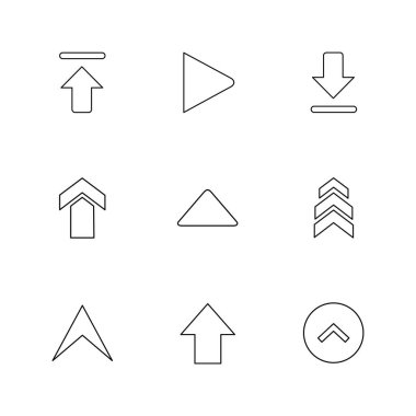 minimalist düz vektör app simgeleri beyaz arka plan üzerinde 