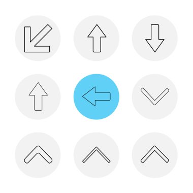 Beyaz arka plan üzerinde farklı minimalist düz vektör app simgeleri