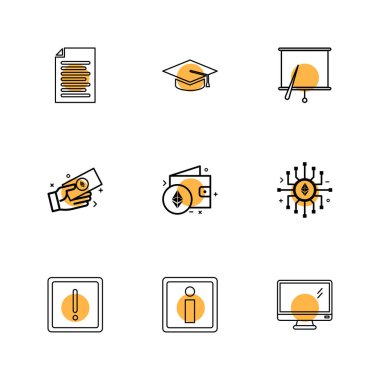 iş yaratıcı düz tasarım simgeler vektör koleksiyonu