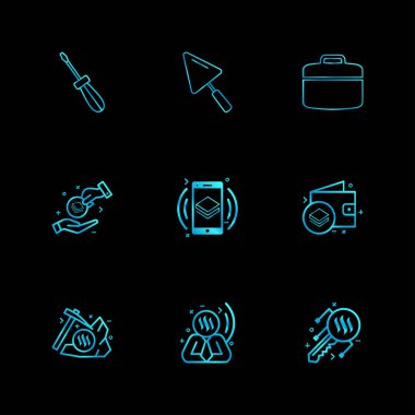 Farklı minimalist düz vektör app simgeleri