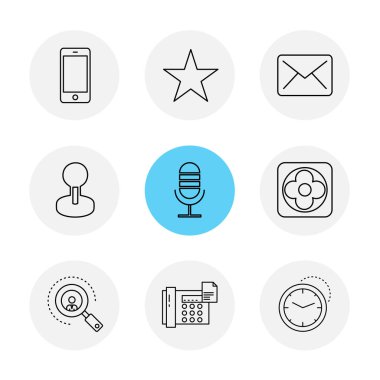 Farklı minimalist düz vektör app simgeleri