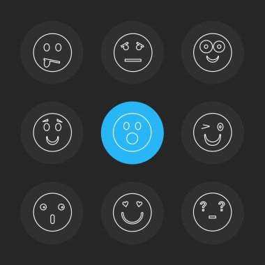 Farklı minimalist düz vektör app simgeleri