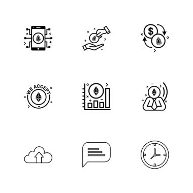 çeşitli vektör app simge kümesi         