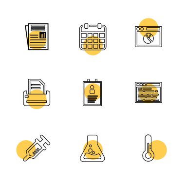 minimalist düz vektör app simgeleri beyaz arka plan üzerinde 