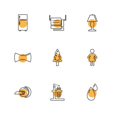 Beyaz arka plan üzerinde izole minimalist düz vektör app simgeleri