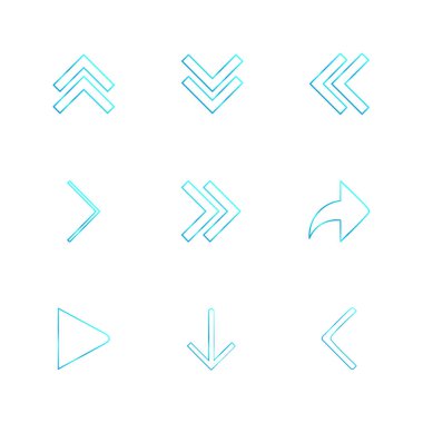 Farklı minimalist düz vektör app simgeleri