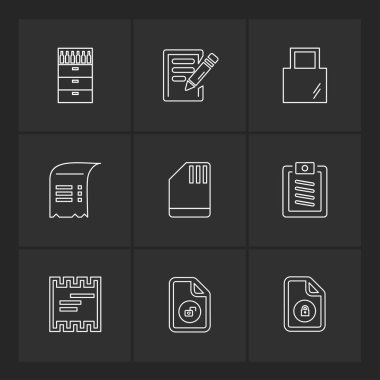 Farklı minimalist düz vektör app simgeleri