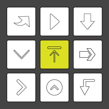 Beyaz arka plan üzerinde farklı minimalist düz vektör app simgeleri