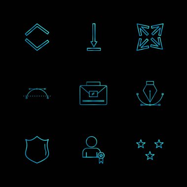 iş ve finans kavramı, yaratıcı farklı Internet düz vektör app simgeleri 