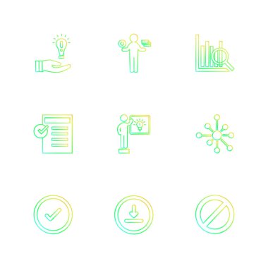 beyaz zemin üzerine minimalist düz vektör app simge kümesi