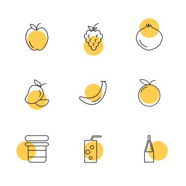 Farklı minimalist düz vektör app simgeleri