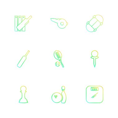 minimalist düz vektör app simgeleri beyaz arka plan üzerinde