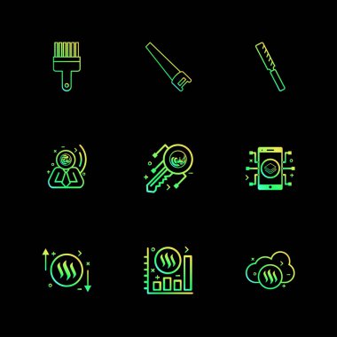 iş yaratıcı düz tasarım simgeler vektör koleksiyonu