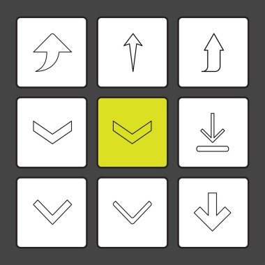 Farklı minimalist düz vektör app simgeleri