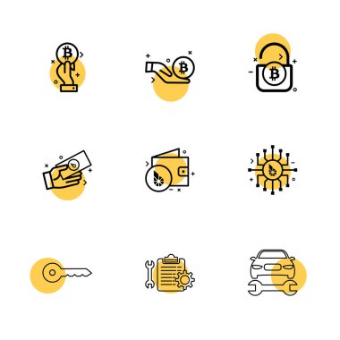 iş yaratıcı düz tasarım simgeler vektör koleksiyonu