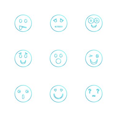 Farklı minimalist düz vektör app simgeleri