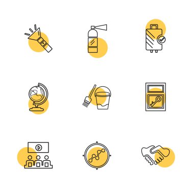 Farklı minimalist düz vektör app simgeleri