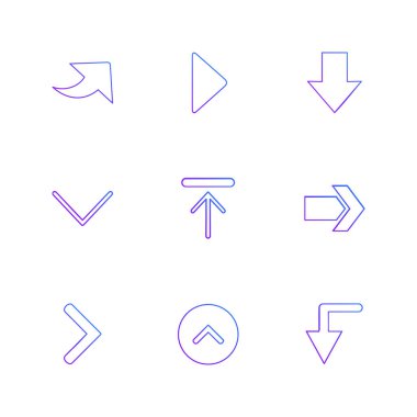 Farklı minimalist düz vektör app simgeleri