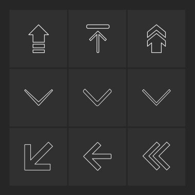 Farklı minimalist düz vektör app simgeleri