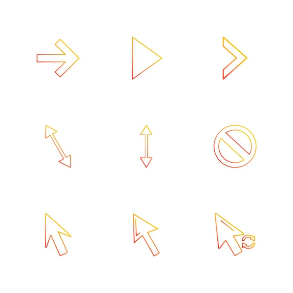 Différentes Icônes Application Vectorielle Plate Minimaliste Sur Fond Blanc — Image vectorielle